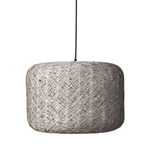 Lampa wisząca Spin szara duża stylowa z papieru i metalu – grafika-1.