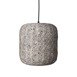 Lampa wisząca Spin szara mała nowoczesna z papieru i metalu – grafika-1.