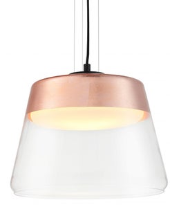 Lampa wisząca Spirit L LED ∅40x160 cm transparentna-miedziana – obraz-1