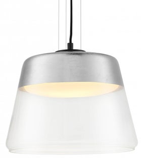 Lampa wisząca Spirit L LED ∅40x160 cm transparentna-srebrna – obraz-1