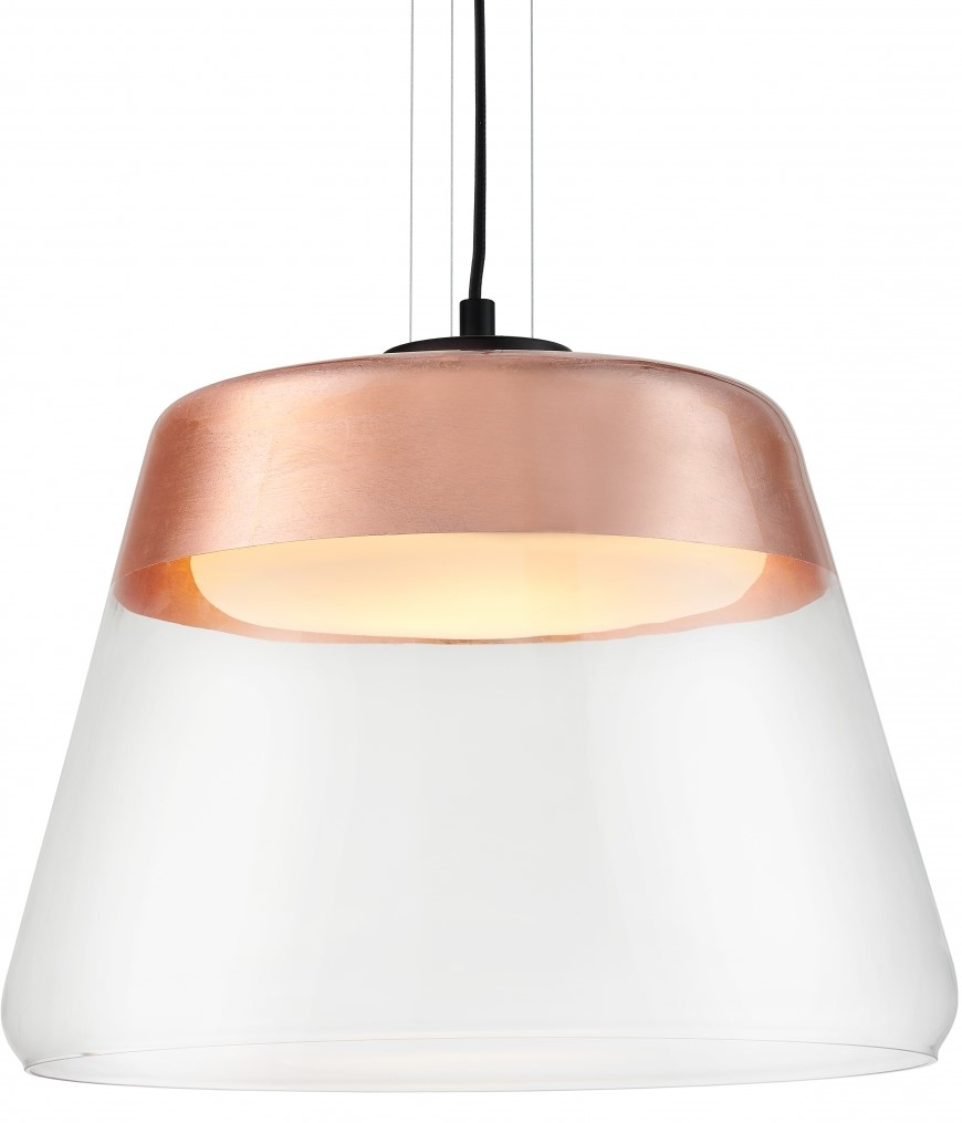 Lampa wisząca Spirit XL LED ∅47x160 cm transparentna-miedziana – obraz-1