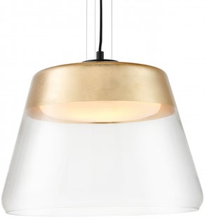 Lampa wisząca Spirit XL LED ∅47x160 cm transparentna-złota – obraz-1