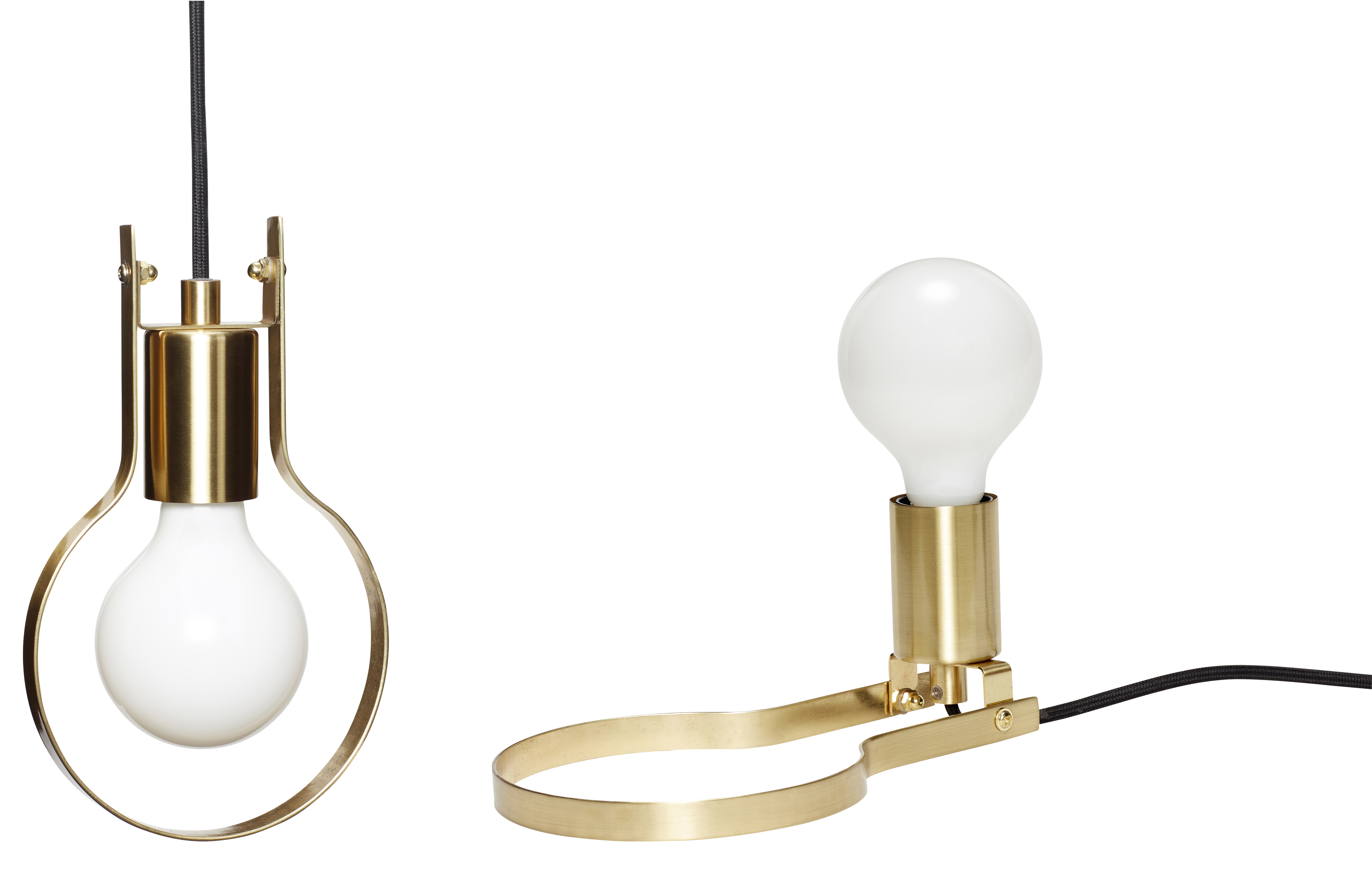 Lampa wisząca-stołowa metalowa złota 24x10 cm – obraz-1