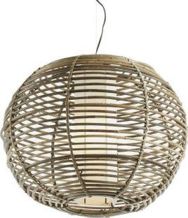 Lampa wisząca rattanowa 42 cm – obraz-1