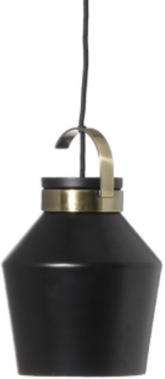 Lampa wisząca metalowa czarna Ø19 cm – obraz-1