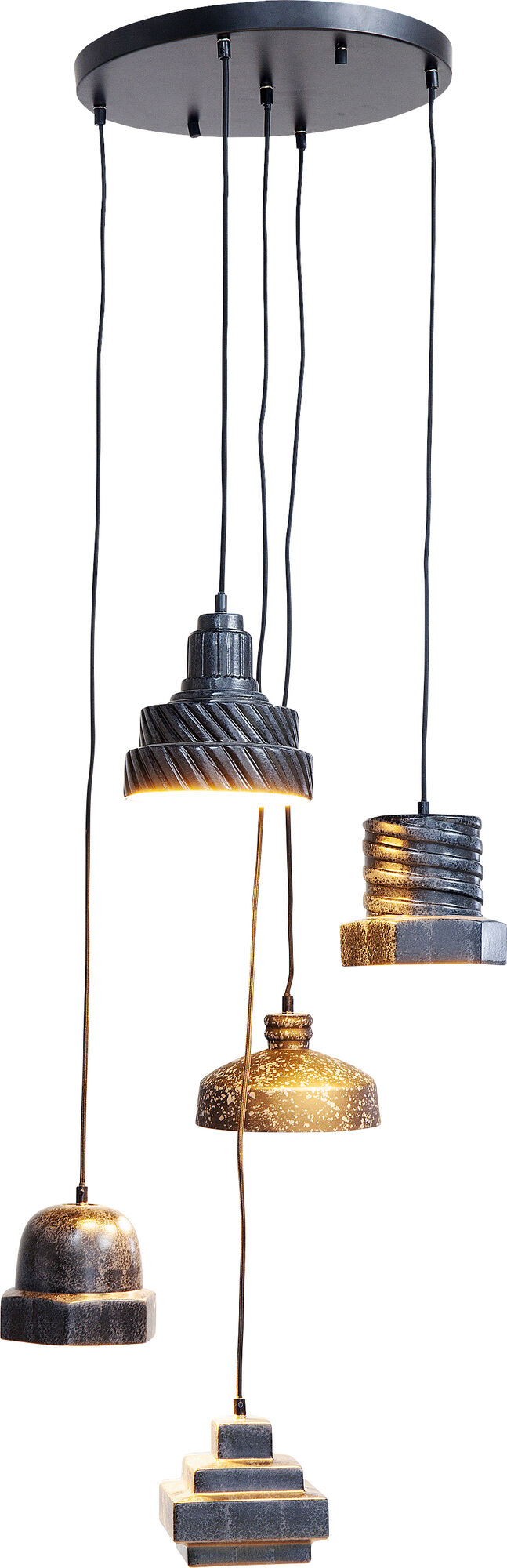 Lampa wisząca Tool Spiral 53x150 cm czarna – obraz-1