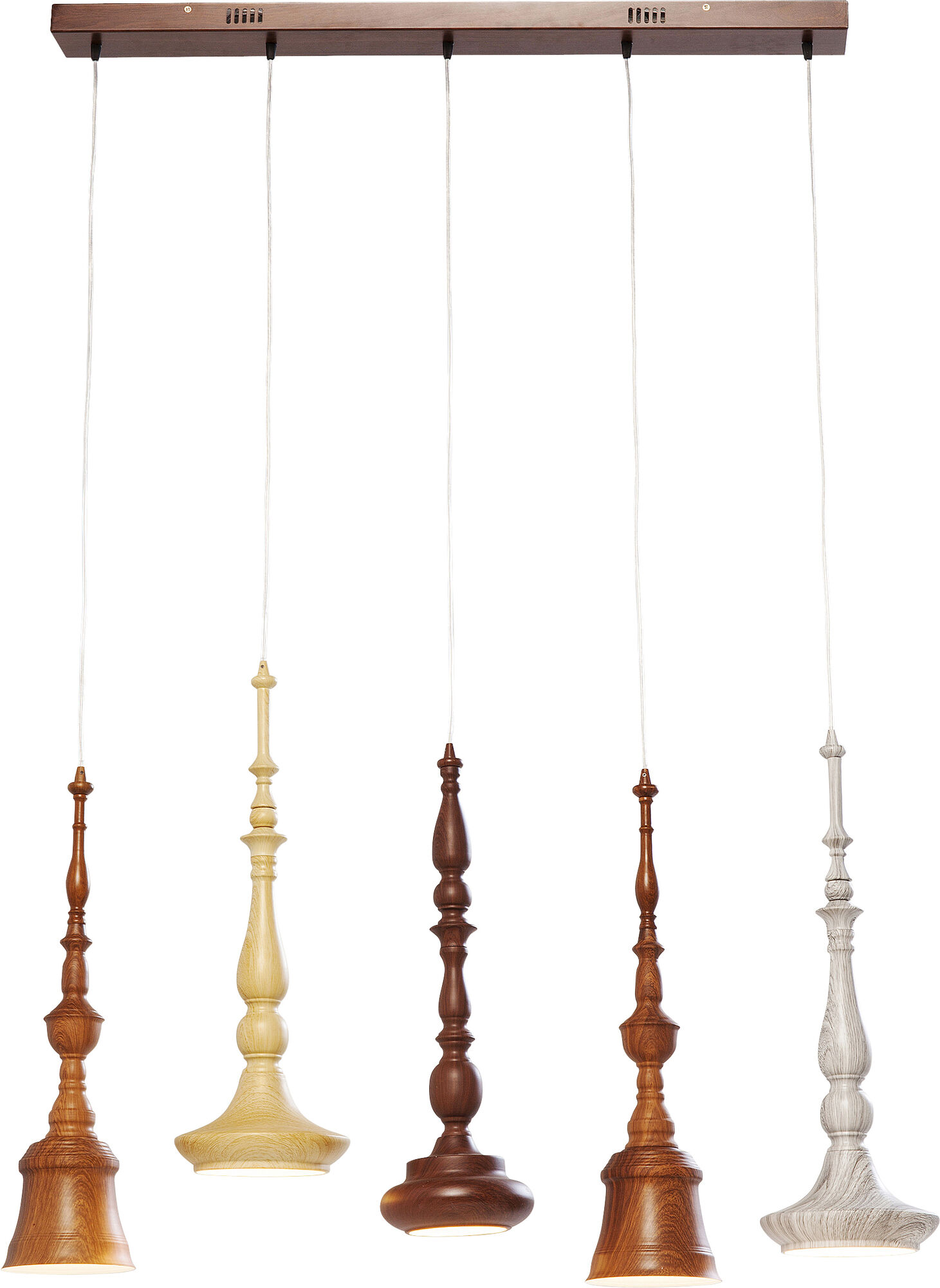 Lampa wisząca Tornito Dining 5L 100x150 cm kolorowa – obraz-1