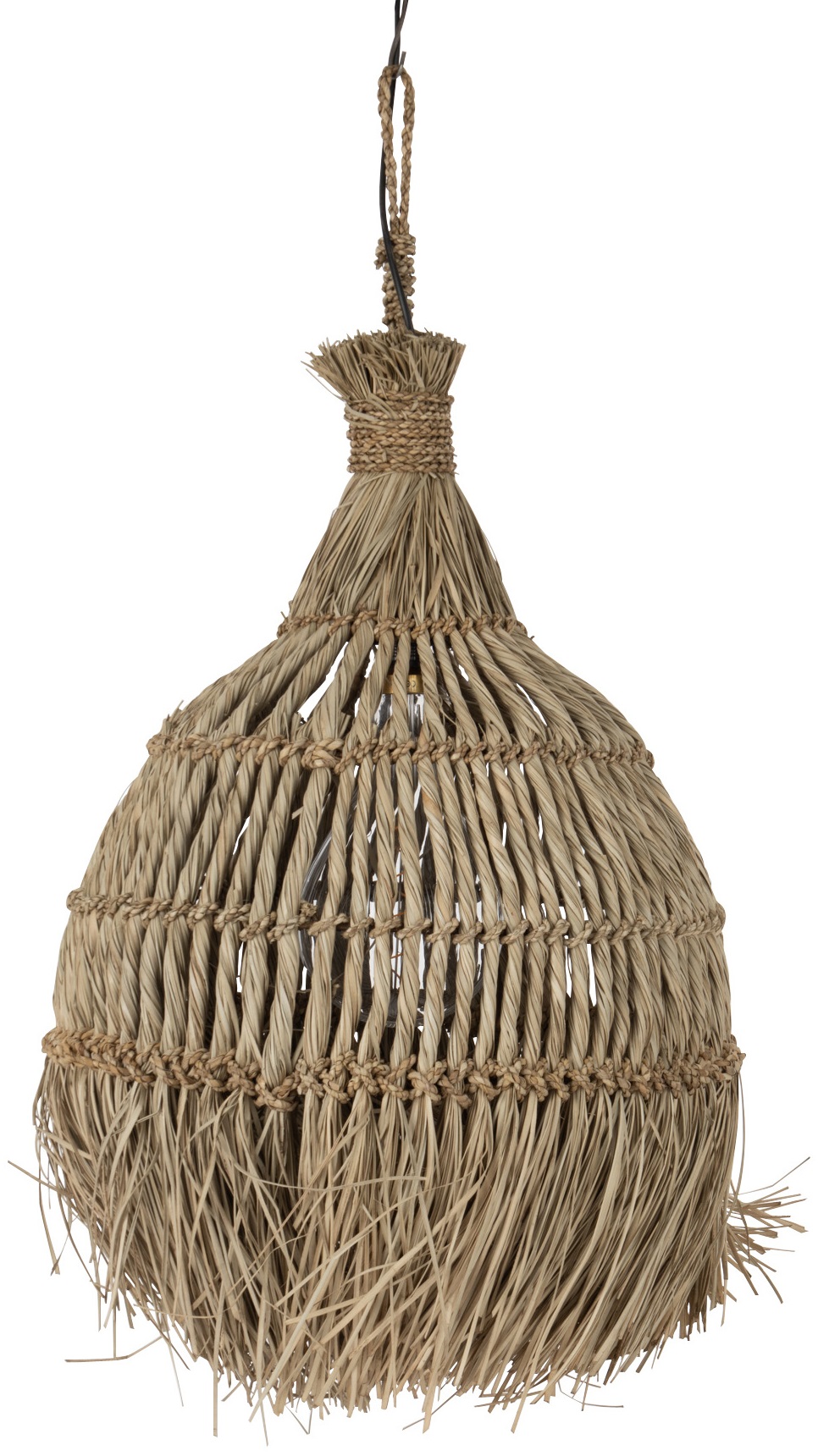 Lampa wisząca Twist Ø58 cm naturalna – obraz-1