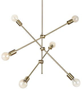 Lampa wisząca metalowa regulowana złota w stylu nowoczesnym dla eleganckich wnętrz – grafika-1.