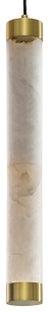 Lampa wisząca z alabastru Venti Ø7x54 cm naturalno-złota – obraz-1