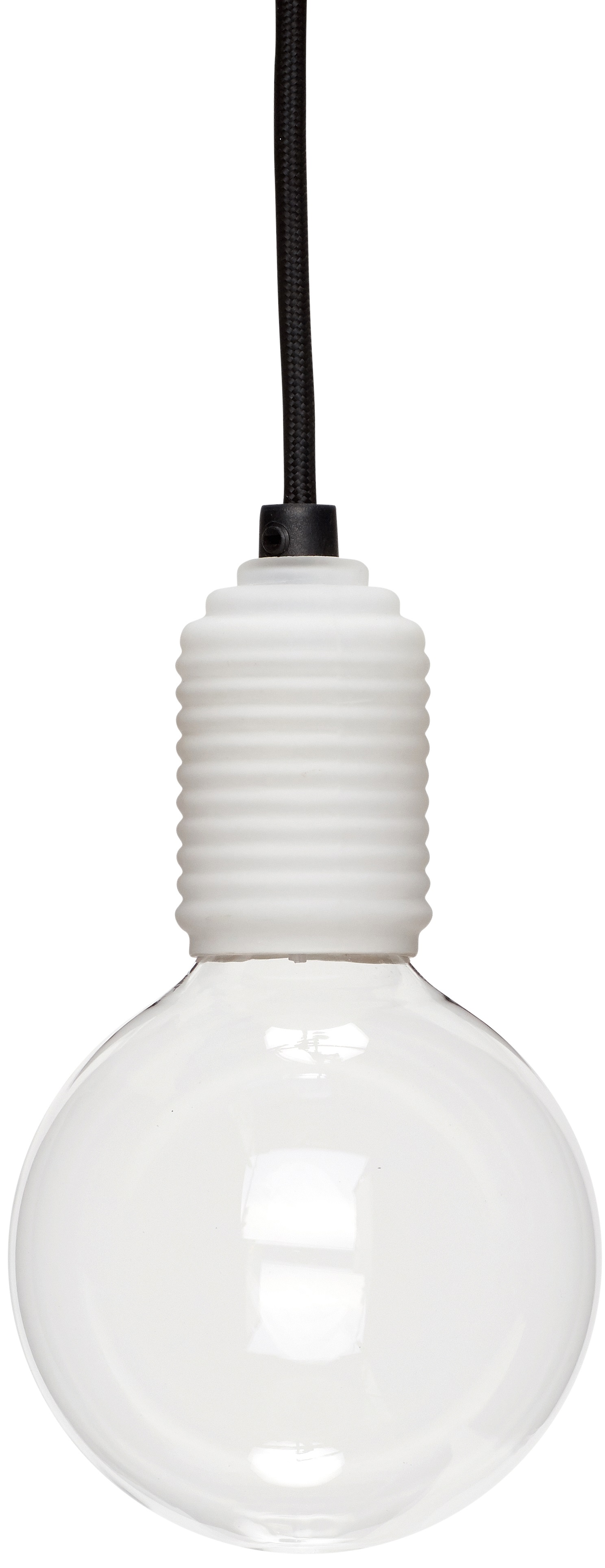 Lampa wisząca biała Ø12x19 cm – obraz-1