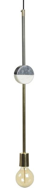 Lampa wisząca 8x67 cm mosiężna – obraz-1