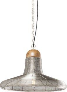 Lampa wisząca Wire Disc ∅50x30 cm niklowa – obraz-1