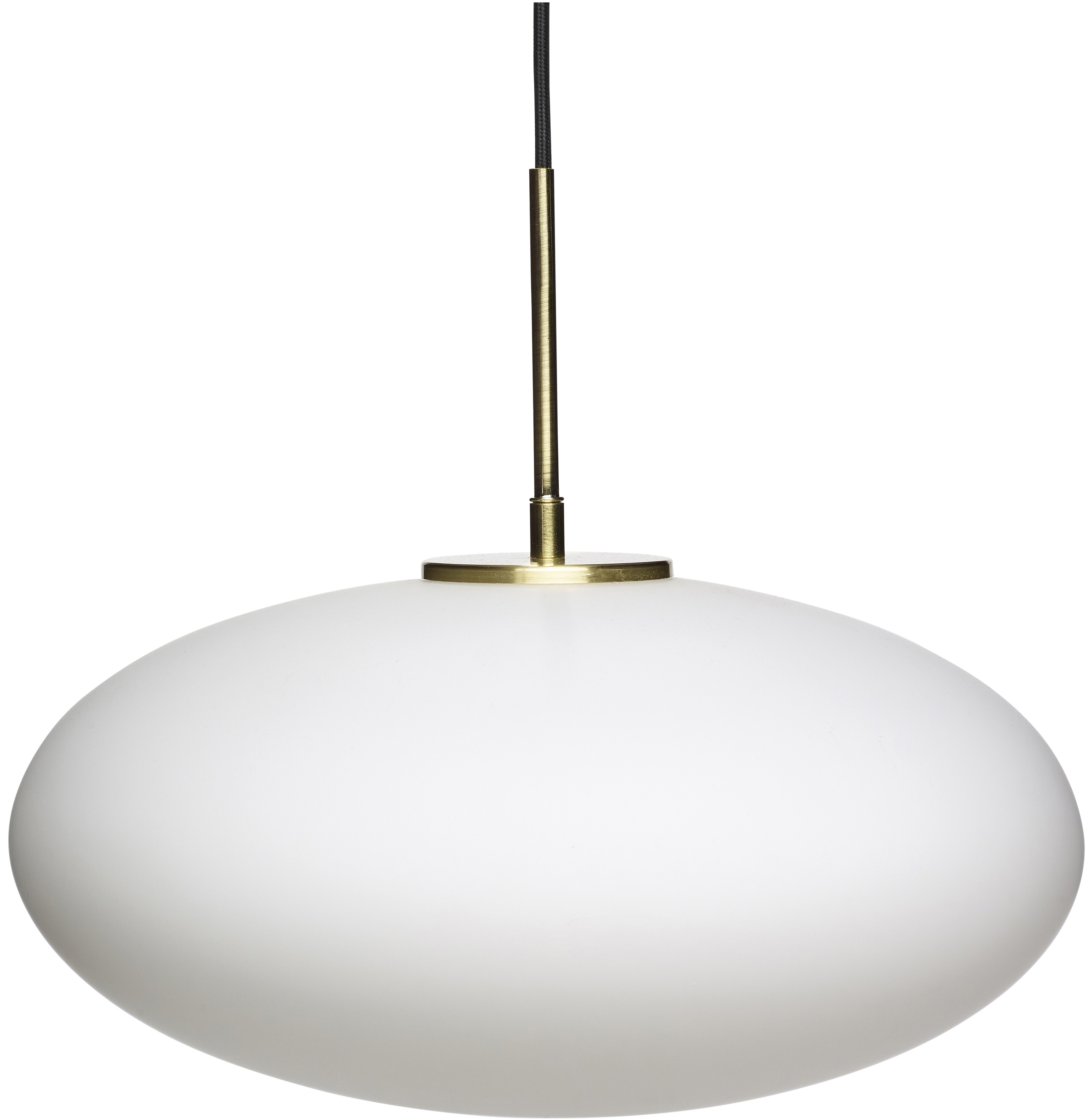 Lampa wisząca metalowa biała Ø40x32 cm – obraz-1