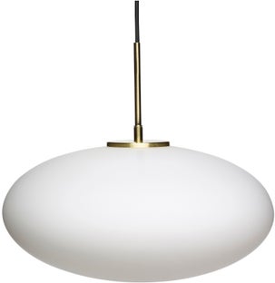 Lampa wisząca metalowa biała Ø40x32 cm – obraz-1