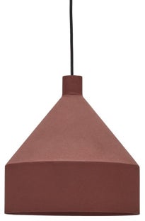Lampa wisząca z metalu w kolorze terakota Ø30 cm – obraz-1