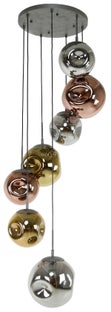 Lampa wisząca ze szklanymi kolorowymi kloszami max 280 cm – grafika-1.