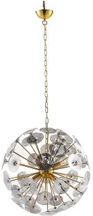 Złota lampa wisząca z przezroczystymi szklanymi detalami Ø65cm – grafika-1.