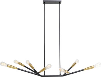 Lampa wisząca 7-punktowa 133x115 cm czarno-złota – obraz-1