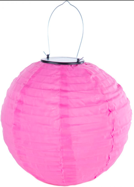 Lampion LED różowy 25 cm – obraz-1