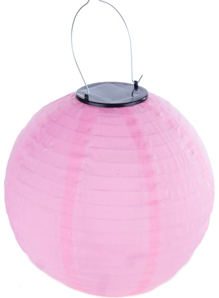 Lampion LED różowy 41 cm – obraz-1