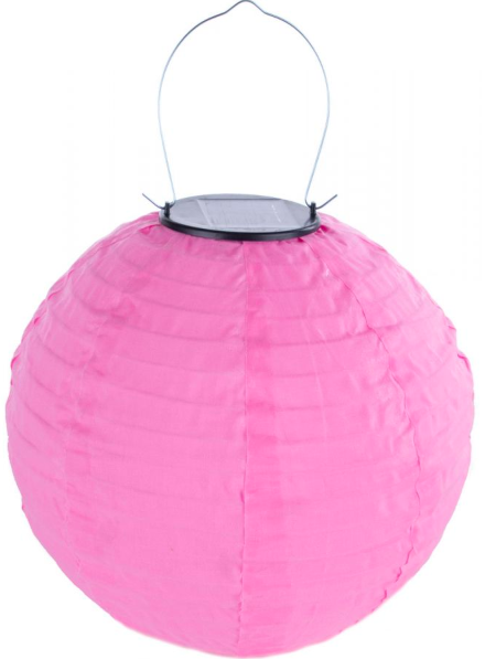 Lampion LED różowy 41 cm – obraz-1