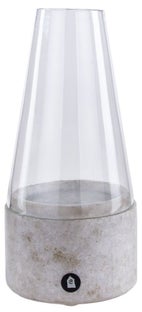 Latarenka szara szklana 22 cm – obraz-1