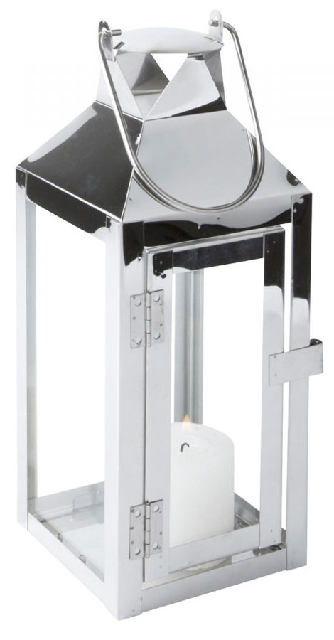 Latarenka Ignis 10x26 cm srebrna – obraz-1