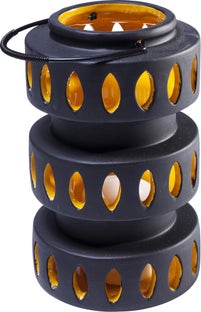 Latarenka Marrakesh Circle ∅13x22 cm czarna – obraz-1