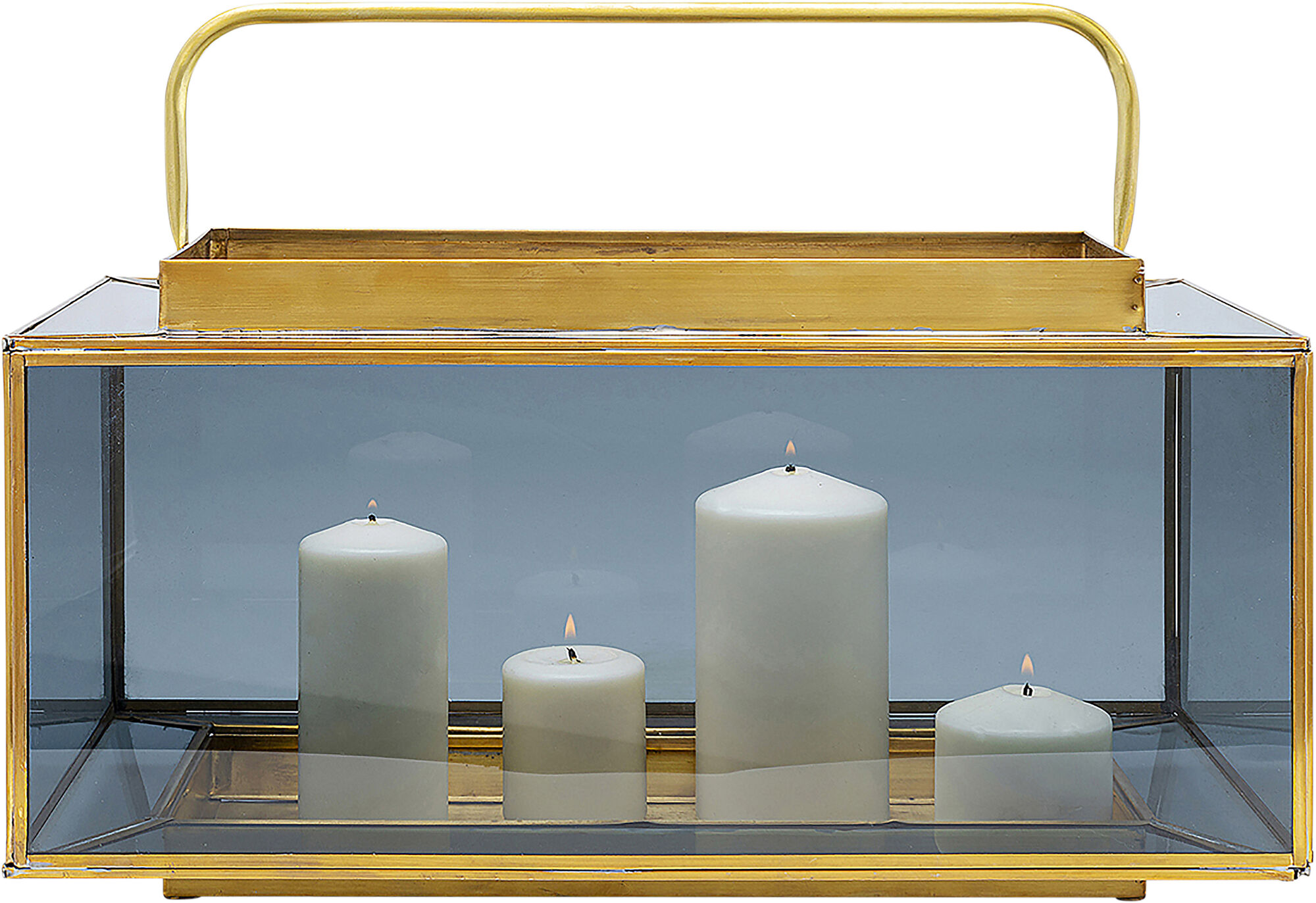 Latarenka Noir 46x24 cm przydymiono-złota – obraz-1