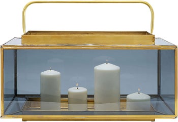 Latarenka Noir 46x24 cm przydymiono-złota – obraz-1