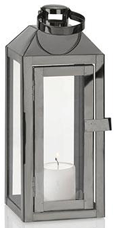 Latarenka Villa Collection 10x10x26 cm srebrna – obraz-1