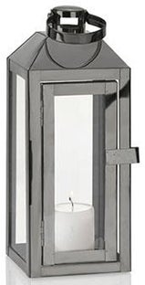 Latarenka Villa Collection 10x10x26 cm srebrna – obraz-1