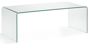 Stolik kawowy prostokątny szklany 110x50 cm – obraz-1