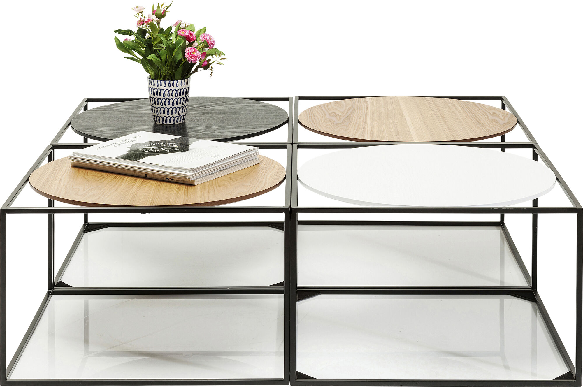 Ława Quattro Circles 100x100 cm kolorowa – obraz-1