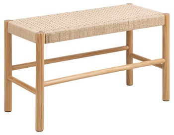 Ławka Alvin plecionka papierowa podstawa sosna lakierowana NC – grafika-1.