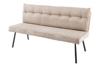 Ławka BIG GEORGE 160 cm tkanina pleciona, sprężynowa, welwet beż szampański – grafika-1.