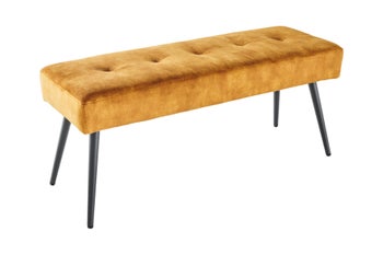 Ławka BOUTIQUE 100 cm welur musztardowy żółty – grafika-1.