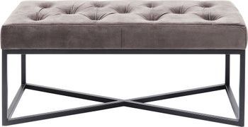 Crossover bænk, grå/sort, 90x40 cm – billede-1.