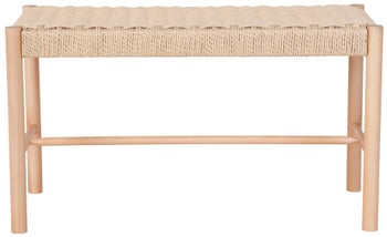 Ławka do przedpokoju boho naturalna 80x45 cm – grafika-1.