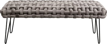 Klupa Weave siva 128cm – slika-1.