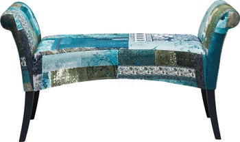 Ławka drewniana kolorowa nogi drewno bukowe 108x40 cm – obraz-1