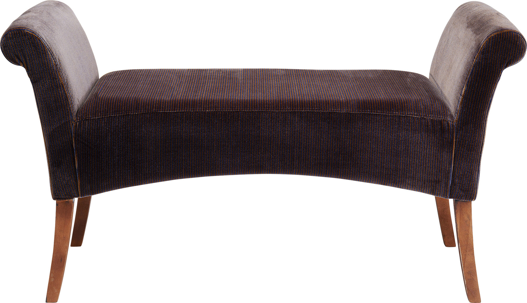 Ławka drewniana brązowa nogi drewno bukowe 107x38 cm – obraz-1