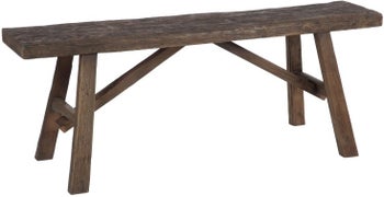 Ławka ogrodowa 120x45cm brązowa – obraz-1