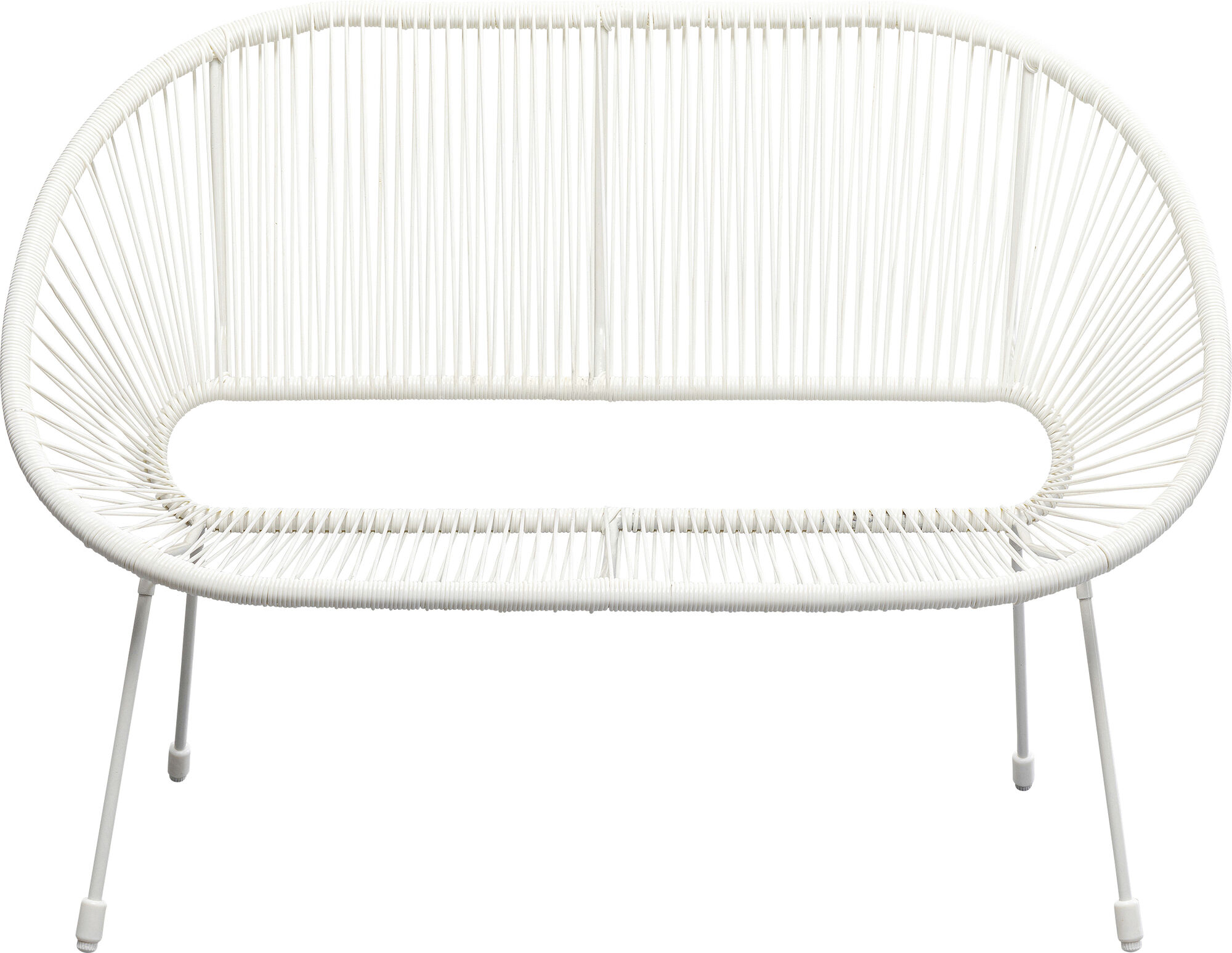 Ławka ogrodowa biała żyłkowa 121 cm – grafika-1.