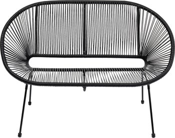 Banca de gradina neagra Acapulco 121 cm – imagine-1.