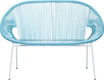 Ławka Spaghetti 117x68 cm niebieska – obraz-1