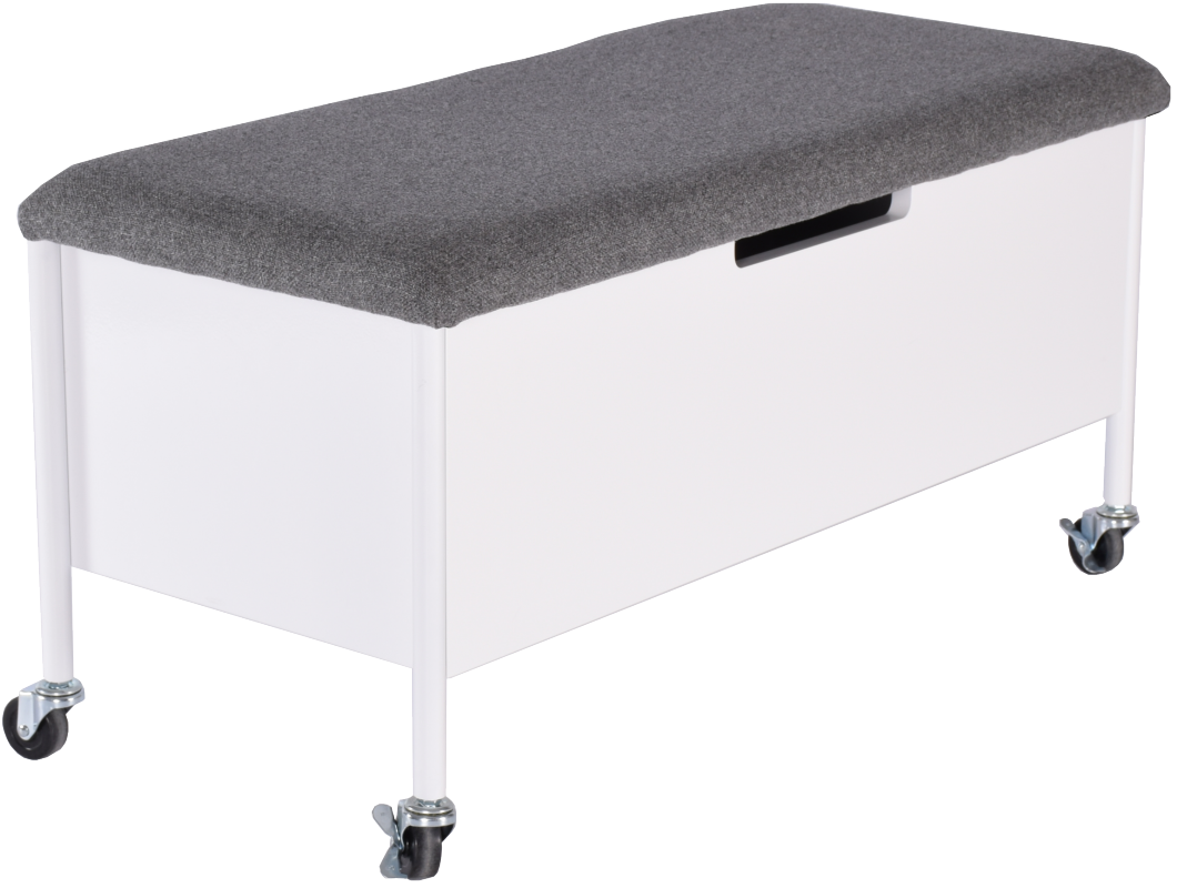 Ławka Sture 90 cm biała – obraz-1