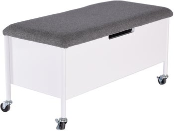 Ławka Sture 90 cm biała – obraz-1