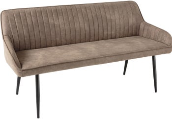 Aksamitna ławka tapicerowana do przedpokoju z czarnymi nogami – grafika-1.